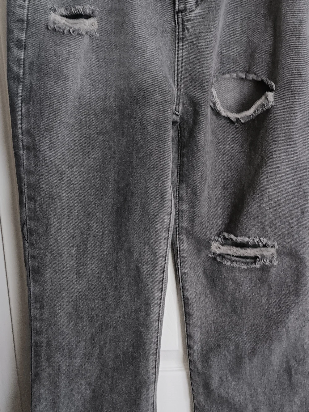 Micas Gray Distressed Ripped Jeans